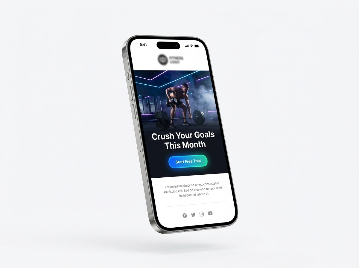 Fitness Newsletter Mockup
